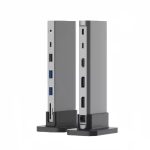 12-in-1 Vertical Type-C USB Hub Docking Station with 4 USB & HDTV TF/SD Ports Dual PD-Stock Available