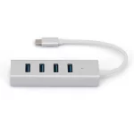 USB C Hub Network 3 Port USB 3.0 with HDTV 4K HD Video Expander Stock USB C Distributor