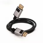 Aluminum Metal Casing PVC Jacket DisplayPort 2.1V DP Cable Supports 80Gbps16K@60HZ Set Top Box Monitor Computer Projector for HDTV