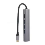 High Quality 5-in-1 USB Type C Hub for HDMI 4K30HZ 3x USB3.0 5Gbps RJ45 LAN 1000Mbps Adapter for Laptop PCS OTG Interface 100W