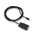 2M Type C male to VGA male cable with PVC jacket and braided shielding, used for monitor applications.