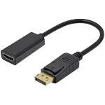 Factory wholesale 23cm HD 4K 60HZ HDMI cable DisplayPort to HDMI female adapter PVC jacket DP cable, suitable for HDTV and monitors.