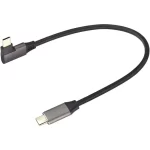 USB 3.1 90-degree Type C cable, 10 Gbps maximum 5A 20V fast charging power cable from USB C to Type C, suitable for phones and cameras.