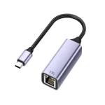 Type C to LAN 2.5G Gigabit Ethernet Adapter 2500Mbps USB to RJ45 Converter for PC Phone Wired USB Hubs