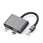 Mini DisplayPort VGA +HDMI Adapter 4K Thunderbolt  2-in-1 Adapter for MacBook ThinkPad Laptop HDTV DVD Player Monitor