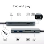 9 in 1 HD Type C Hub 4K Charging Function Cable Hub Multifunction Adapter Dock Available in Stock
