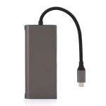 9-in-1 4K Ultra HD Type-C Hub Network SDTF Converter Card Reader Adapter, with PD USB, suitable for laptops and mobile phone docking stations.